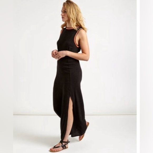 Free People Dresses & Skirts - Free People Sabrina Maxi Dress Women's Black Sleeveless Open Back High Slit S